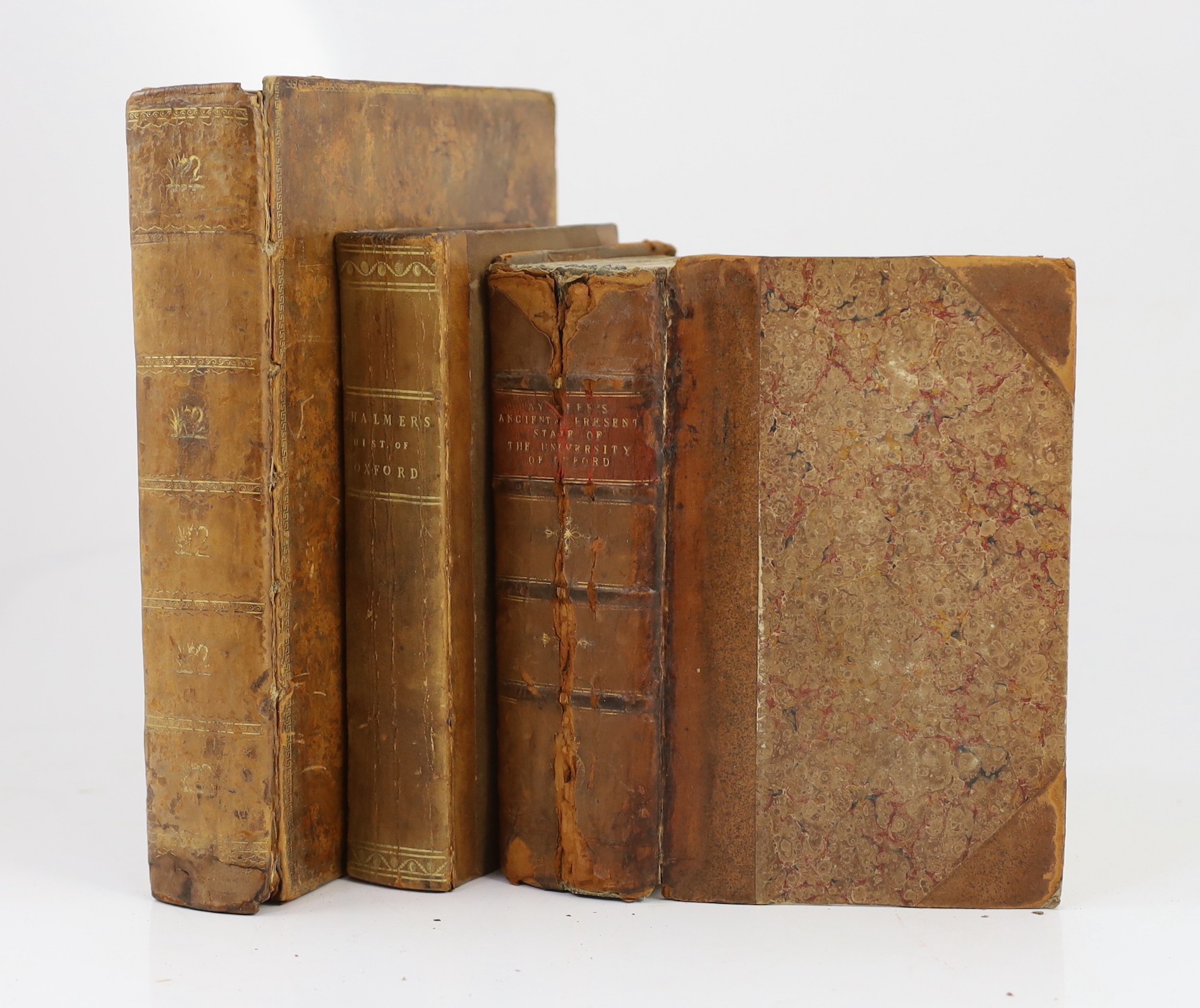 OXON: Wood, Anthony - The History and Antiquities of the Colleges and Halls in the University of Oxford....With a continuation to the present time: by the editor, John Gutch. subscribers list; contemp. gilt decorated mot